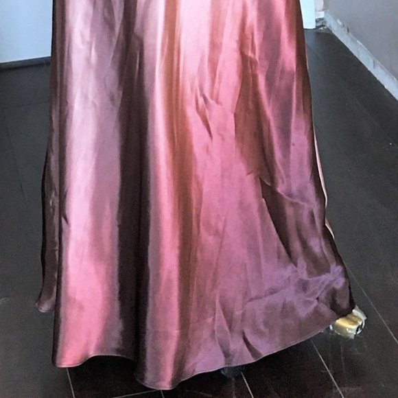 Ombré Beaded and Embroidered Sheath Gown - Picture 4 of 13